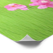 Knuffelachtig baby konijn in een bloemenweide  poster (Hoek)