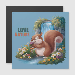Knuffelachtige Eekhoorn Magnetische Kaart