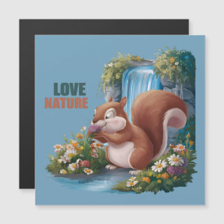 Knuffelachtige Eekhoorn Magnetische Kaart