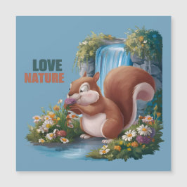 Knuffelachtige Eekhoorn Magnetische Kaart