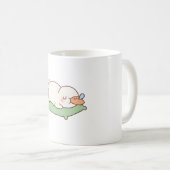 Knuffelachtige Eend Slapend Op Kussen Koffiemok (Voorkant rechts)