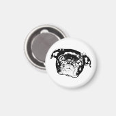 Knuffelachtige Pug Huisaccent Magneet (Voorkant / Achterkant)