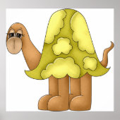 Knuffelachtige Tekenfilm Schildpad met Opgezwollen Poster (Voorkant)