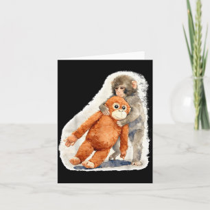 Knuffelbare Aap Orang-oetan Baby Knuffelbeer Kaart