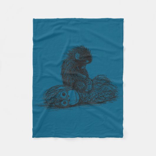 Knuffelbare baviaanbaby speelgoed fleece deken (Voorkant)