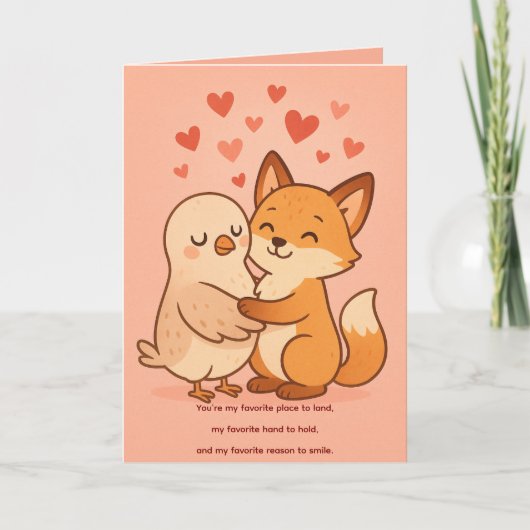 Knuffelbare en aanpasbare Valentijnsdag Kaart (Voorkant)