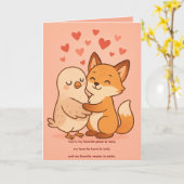 Knuffelbare en aanpasbare Valentijnsdag Kaart (Gele Bloem)