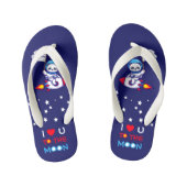 Knuffelbare Pandabeer Astronaut Op Ruimteschip Kin Kinder Teenslippers (Voetbed)