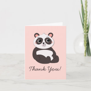 Knuffelbare Pandabeer Bedankt Briefkaarten voor Ki