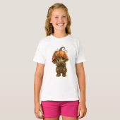 Knuffelbare Pompoen Boswezen – Herfst T-shirt (Voorkant volledig)