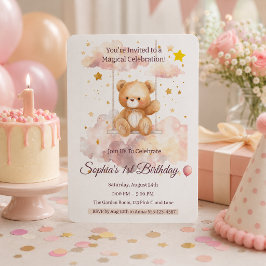 Knuffelbare Teddybeer 1e Verjaardag – Op Maat Kaart