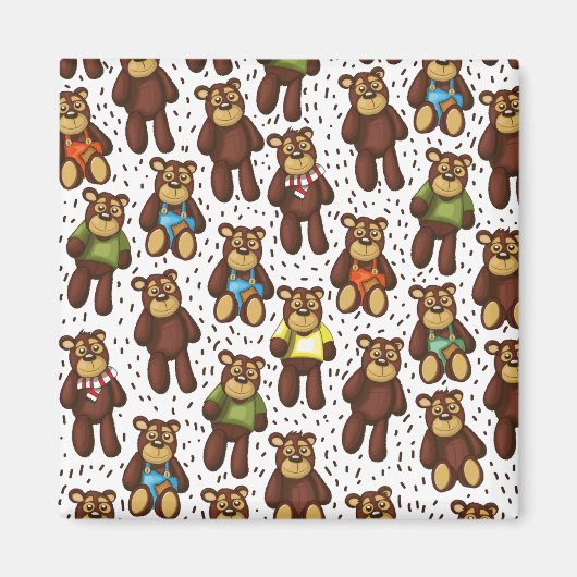 Knuffelbare teddybeer magneet (Voorkant)