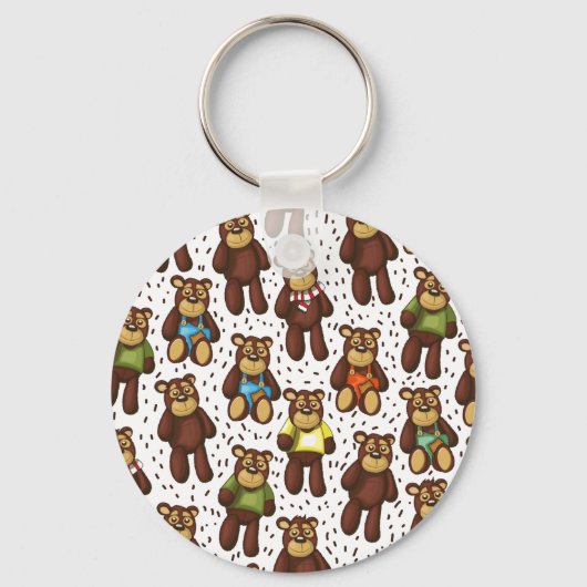 Knuffelbare teddybeer sleutelhanger (Voorkant)