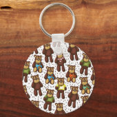 Knuffelbare teddybeer sleutelhanger (Voorkant)