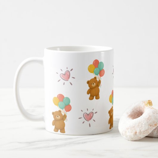 Knuffelbeer Ballon Mok (Met donut)