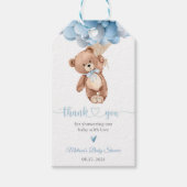 Knuffelbeer cadeautag voor babyshower cadeaulabel (Voorkant)