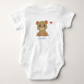 Knuffelbeer Cartoon & Hart Romper (Achterkant)