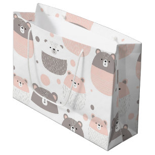Knuffelbeer en harten -- Pastelkleurige kinderkame Groot Cadeauzakje