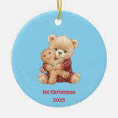 Knuffelbeer keramisch ornament (Voorkant)
