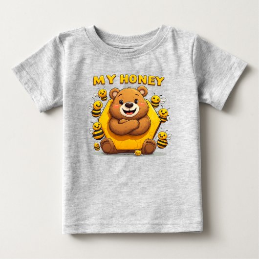 Knuffelbeer Knuffelt Gele Honingraat (Voorkant)