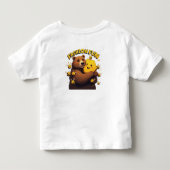 Knuffelbeer Knuffelt Gele Honingraat Kinder Shirts (Achterkant)