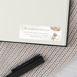 Knuffelbeer Neutraal Boek Geschonken Door Etiket