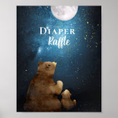 Knuffelbeer Over De Maan Luierspotterij Poster (Voorkant)