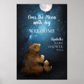 Knuffelbeer Over De Maan Welkom Poster (Voorkant)