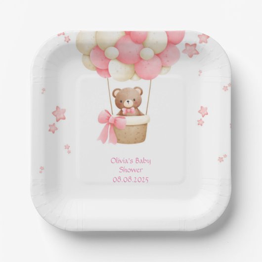 KNUFFELBEER ROZE PAPIEREN BORDJE (Voorkant)