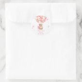 KNUFFELBEER ROZE RONDE STICKER (Tas)