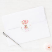KNUFFELBEER ROZE RONDE STICKER (Envelop)