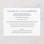 Knuffelbeer & Spoken Halloween Kleur Uitnodiging (Achterkant)