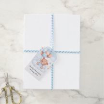 Knuffelbeer Watercolor Jongens Baby Shower Aanpasb
