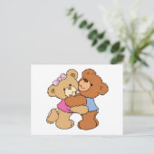 Knuffelbeerbruine beren briefkaart (Staand voorkant)