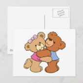Knuffelbeerbruine beren briefkaart (Voorkant / Achterkant)