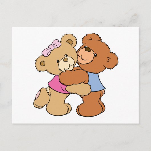 Knuffelbeerbruine beren briefkaart (Voorkant)