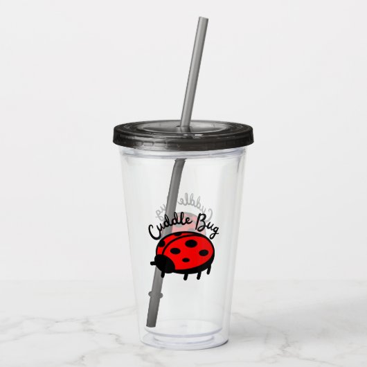 knuffelbeestje | Schattige en gezellig design Acryl Drinkbeker (Achterkant)