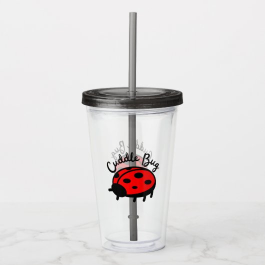 knuffelbeestje | Schattige en gezellig design Acryl Drinkbeker (Voorkant)