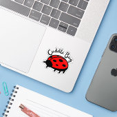 knuffelbeestje | Schattige en gezellig design Sticker (Laptop met iPhone)