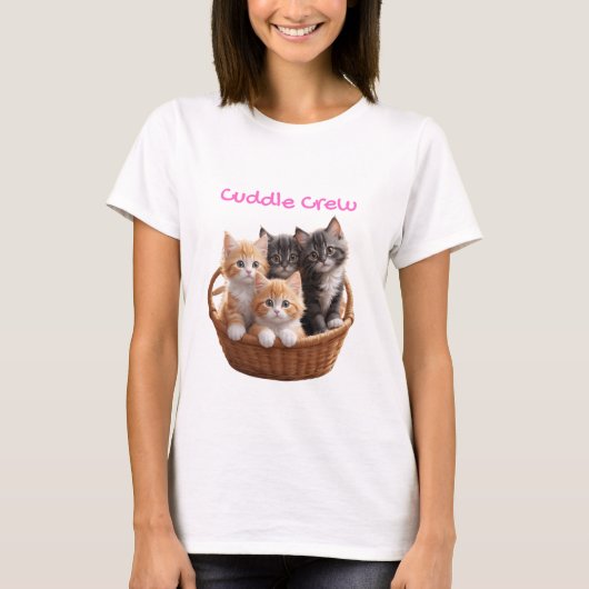 Knuffelbemanningskitten T-shirt (Voorkant)