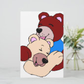 Knuffelberen Briefpapier (Staand voorkant)