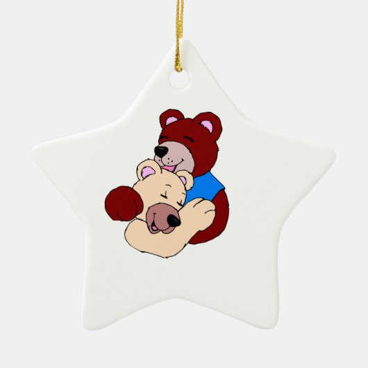 Knuffelberen Keramisch Ornament (Voorkant)