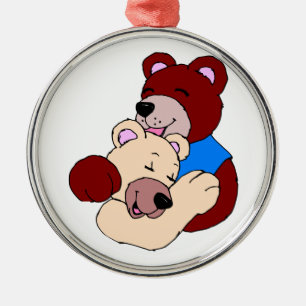 Knuffelberen Metalen Ornament