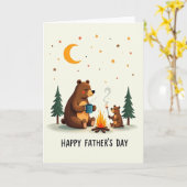 Knuffelberen Vaderdag kaart (Gele Bloem)