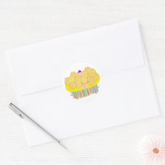 Knuffelbloemen Ronde Sticker