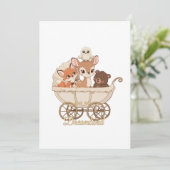 Knuffelbos Dieren | Baby Vos, Hert Kaart (Staand voorkant)