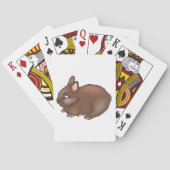 Knuffelbruine Konijn Konijntje Schattig Dier Pokerkaarten (Achterkant)