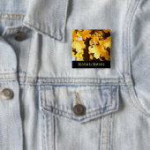 Knuffelbuttons Kennis Nette Goedheid Bladeren Vierkante Button 5,1 Cm (In situ)