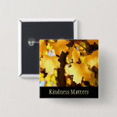 Knuffelbuttons Kennis Nette Goedheid Bladeren Vierkante Button 5,1 Cm (Voorkant /achterkant)