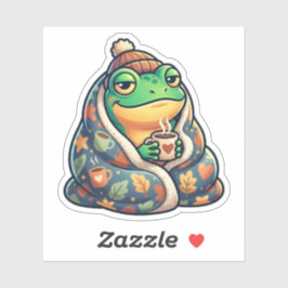 Knuffeldek Kikker Sticker
